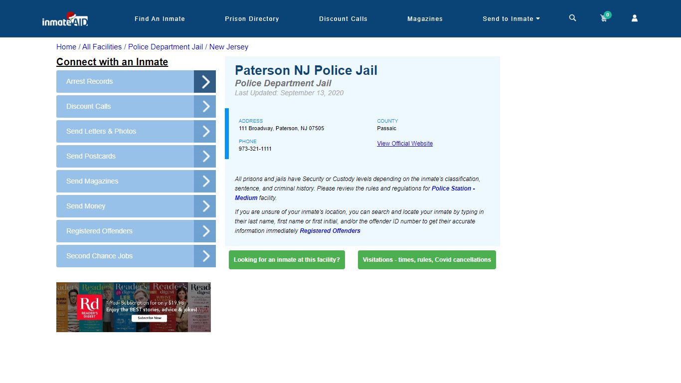 Paterson NJ Police Jail & Inmate Search - Paterson, NJ