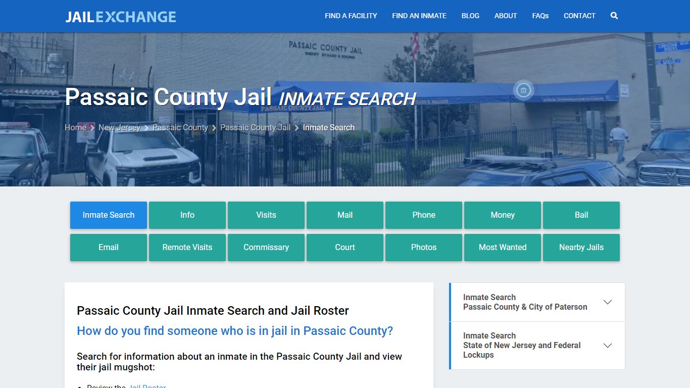 Inmate Search: Roster & Mugshots - Passaic County Jail, NJ - Jail Exchange